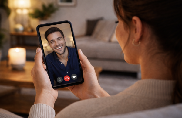 video chatting on a dating app